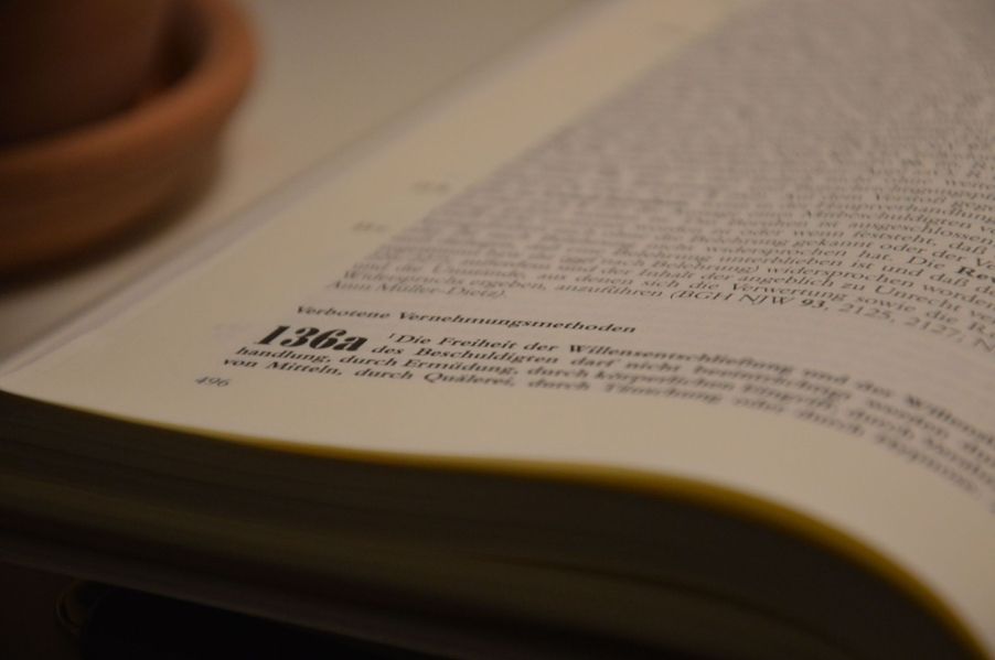 Foto eines Gesetzestext